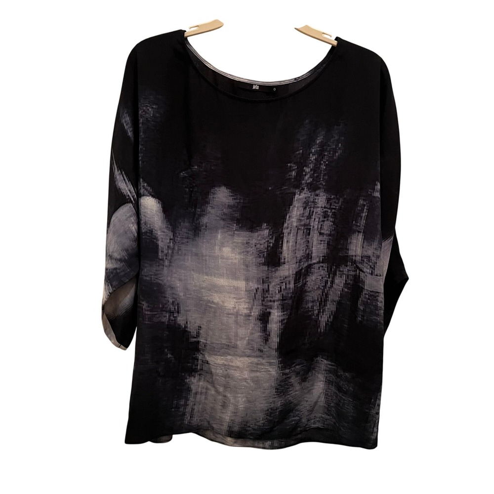 Jarbo Silk‎ Tie Dye Pixelated Top Size 0 Relaxed Fit